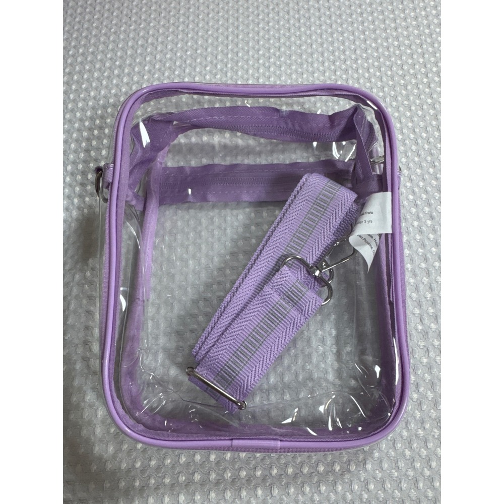 Crossbody Bag Clear Purple PVC Stadium Approved NWOT